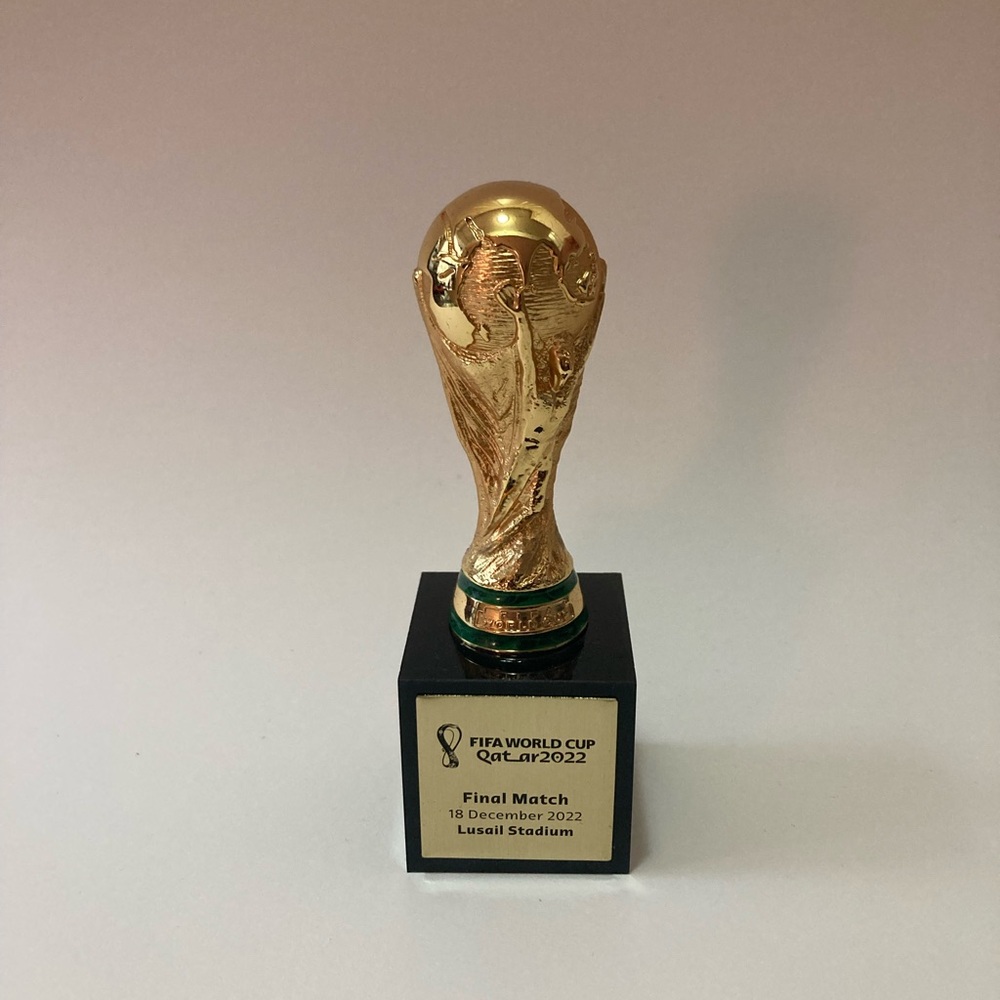 Gold FIFA World Cup Trophy Replica with Black Base